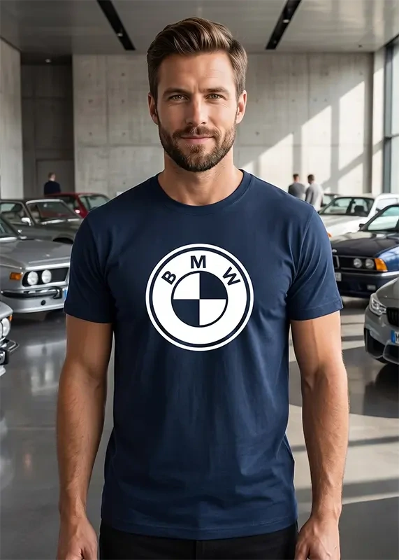 Pánske tričko s potlačou loga BMW