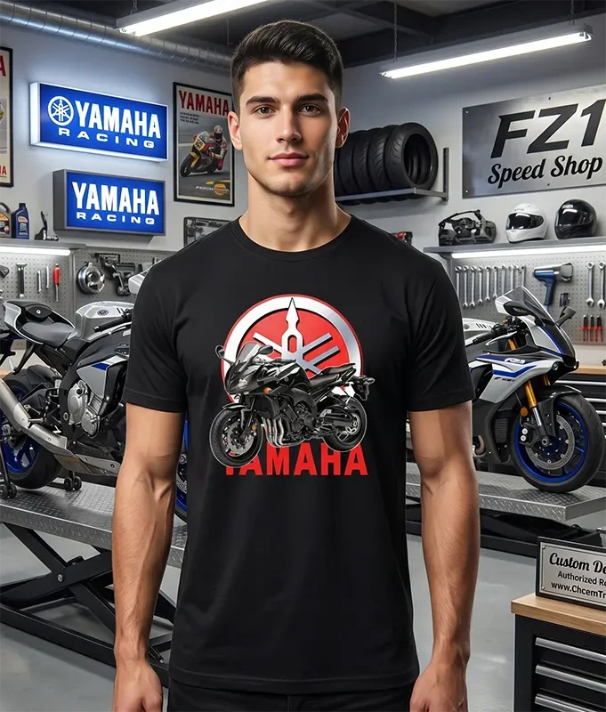 Pánske tričko s potlačou Yamaha Fazer