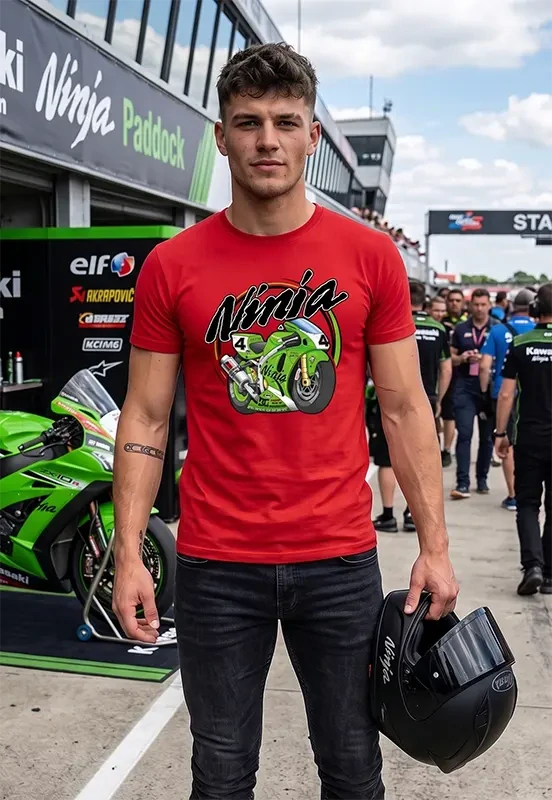 Pánske tričko s potlačou Kawasaki Ninja