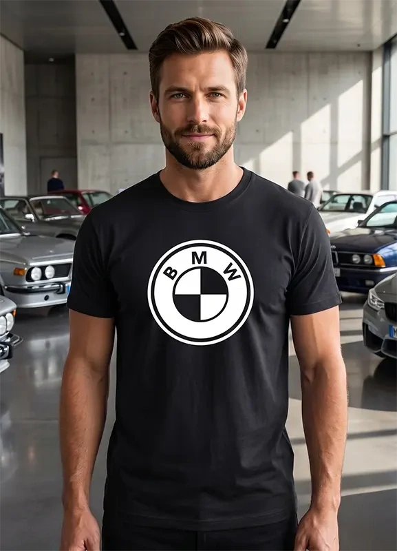 Pánske tričko s potlačou loga BMW