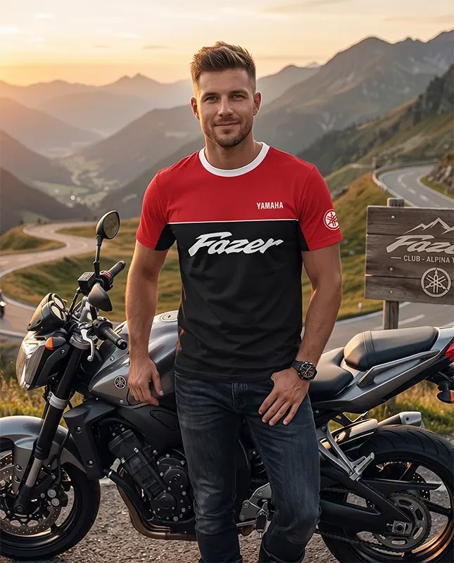 Pánske tričko s potlačou Yamaha Fazer