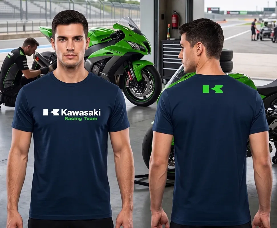 Pánske tričko s potlačou Kawasaki Racing Team