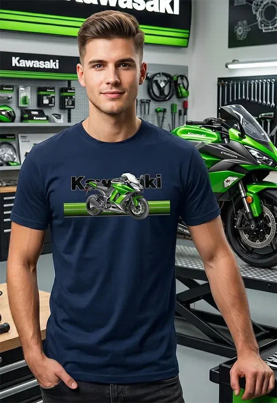 Pánske tričko s potlačou Kawasaki Ninja