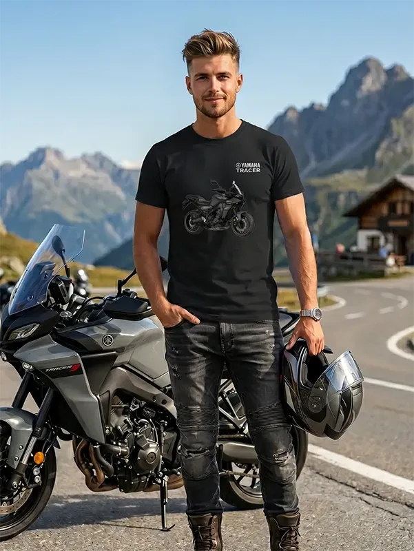 Pánske tričko s potlačou Yamaha Tracer 9