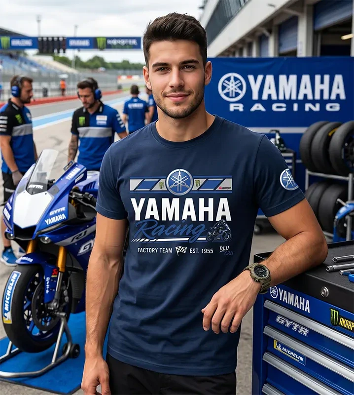 Pánske tričko s potlačou Yamaha Racing Team