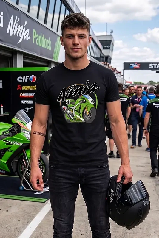 Pánske tričko s potlačou Kawasaki Ninja