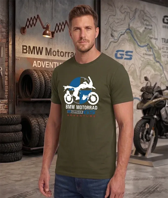 Pánske tričko s potlačou BMW GS 1250 Adventure