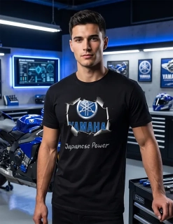 Pánske tričko s potlačou Yamaha Japanese Power