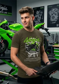 Pánske tričko s potlačou Kawasaki Ninja ZX-6R