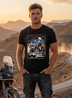 Pánske tričko s potlačou Honda Africa Twin