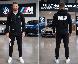 Pánska tepláková súprava s potlačou BMW (na zips)