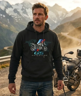 Pánska motorkárska mikina s potlačou BMW GS Adventure
